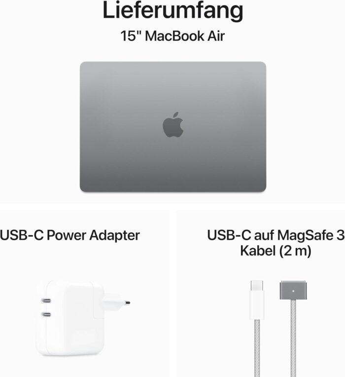 Apple 2024 MacBook Air 15", M3 čip, 15.3" Liquid Retina zaslon, 16 GB skupnega pomnilnika, 512 GB SSD - slika 2