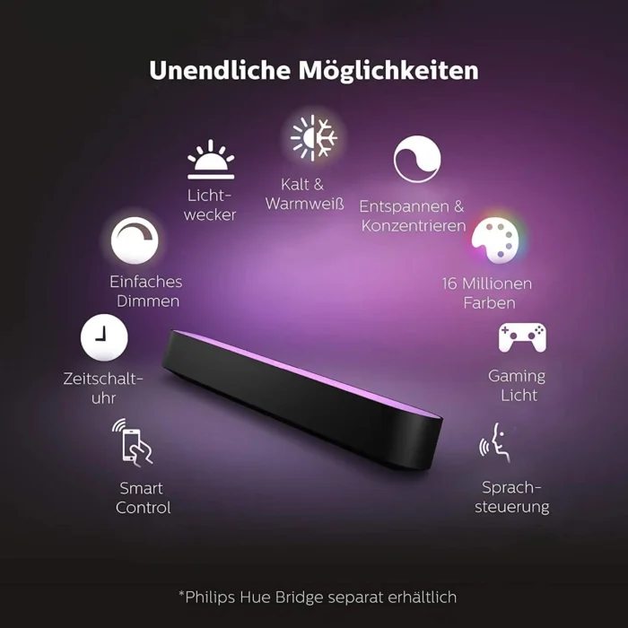 Philips Hue White and Color Ambiance Play Lightbar, dvojni set, 16 milijonov barv - slika 3