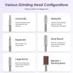 COSLUS brezžični prenosni set za manikuro in pedikuro, 11-v-1 profesionalni komplet - slika 4