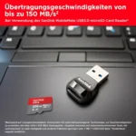 SanDisk Ultra Android microSDXC UHS-I spominska kartica 256GB + adapter - slika 2