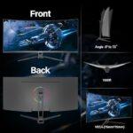 CRUA 34-palčni ukrivljen gaming monitor - slika 4