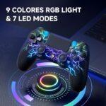 ECHTPower Brezžični kontroler za PS-4, LED igralni kontroler za PS-4/Slim/Pro/PC - slika 4