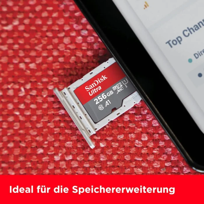 SanDisk Ultra Android microSDXC UHS-I spominska kartica 256GB + adapter - slika 3