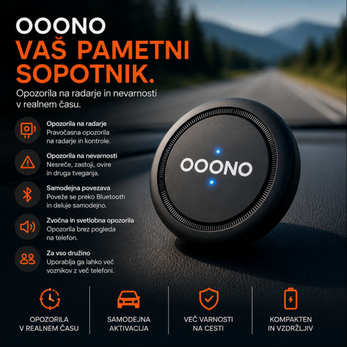 Co-Driver NO1 radarska opozorilna naprava– Opozorila na radarje in nevarnosti v realnem času - slika 2