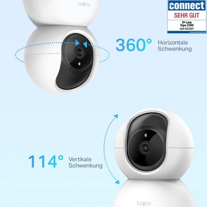 TP-Link Tapo C200 WiFi IP Kamera, 1080p, Nočni Vid, Dvosmerni Zvok, 360° Vrtenje - slika 4