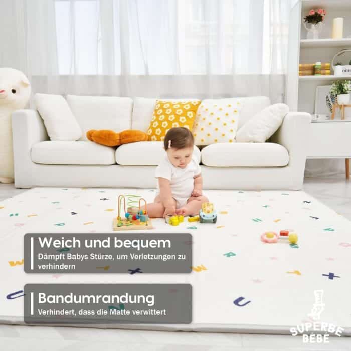 Otroška podloga za igro – zložljiva, 180 x 200 cm, nepremočljiva - slika 2