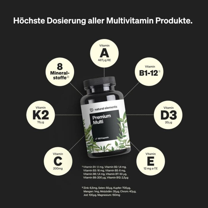 Multivitamin – 180 Kapsul, Bioaktivne oblike, Visoka Dnevna Doza - slika 3