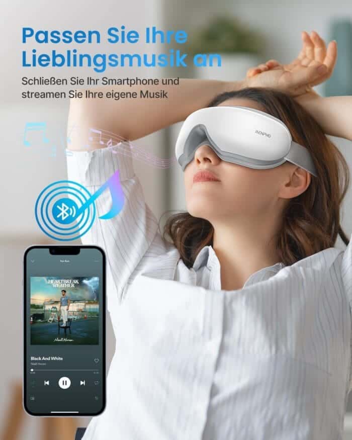 RENPHO Masažer za Oči s Toplotno Kompresijo in Bluetooth Glasbo - slika 4