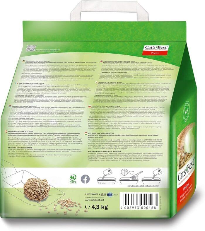 Cat's Best Oeko Plus biološki mačji pesek, 100 % rastlinska vlakna - slika 3