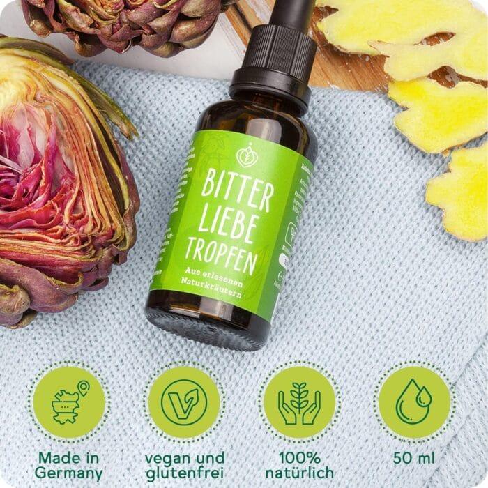 BitterLiebe® Kapljice, 50 ml – Zeliščna Formula z Grenkimi Snovmi, Vegansko - slika 3