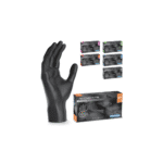 Arnomed Črne Nitrilne Rokavice, Velikost L, Brez Lateksa in Pudra, 100 Kos