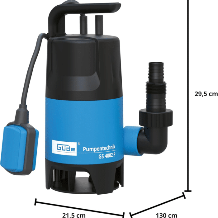 Potopna črpalka za odpadno vodo Güde GS4002P – 7500 l/h z plovnim stikalom - slika 5