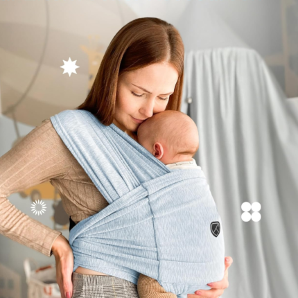 Koala Babycare nosilka za dojenčke antracit siva