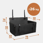 Wuglo avtosedež za pse L črn - slika 2