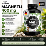 Feel Natural Magnezij 400 mg veganske kapsule