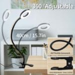 LQWELL LED Clamp Lamp – Nastavljiva Svetilka za Branje z USB Priključkom - slika 3