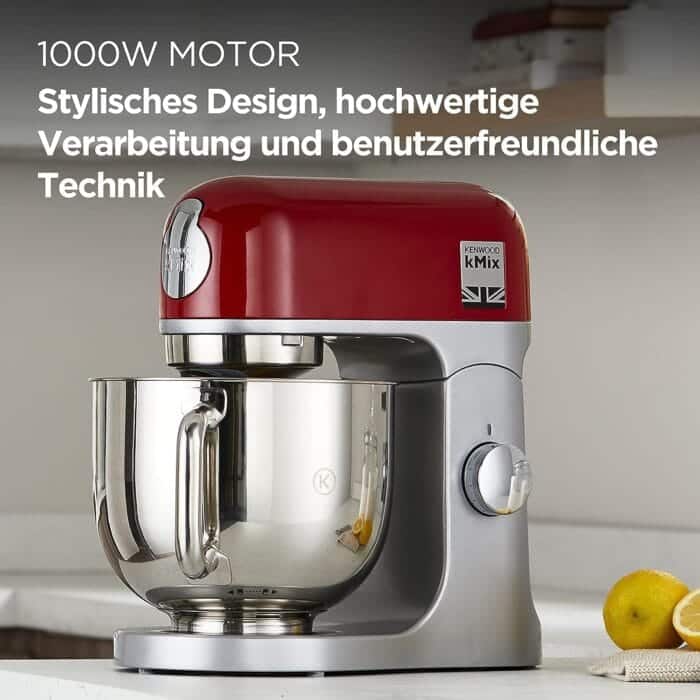 Kenwood kMix KMX750RD Kuhinjski Robot – 5 L Posoda, 1.000 W, Rdeč - slika 4