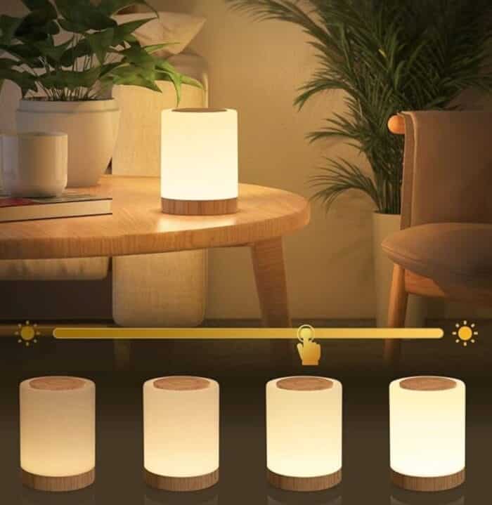 LED nočna lučka z dotikom in RGB barvami - slika 3
