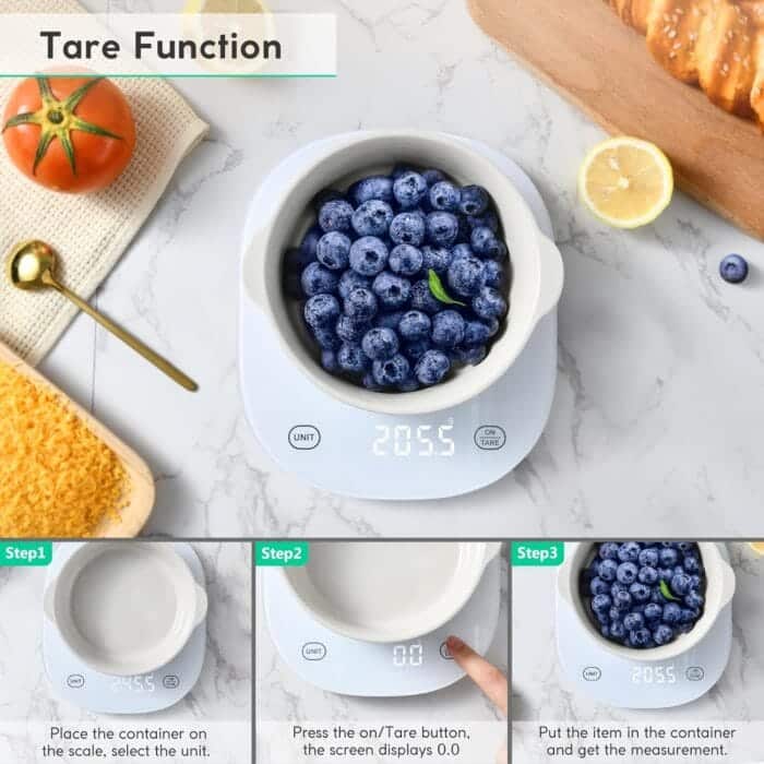 Arboleaf digitalna kuhinjska tehtnica z Bluetoothom, 10 kg/0,5 g - slika 2