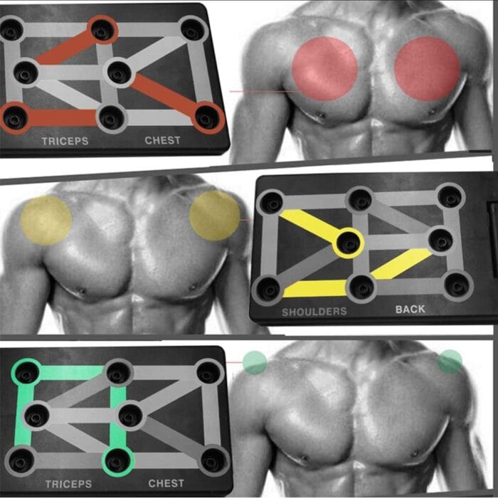 Cretee 9-in-1 Zložljiva Push-Up Deska s Prijemali - slika 3