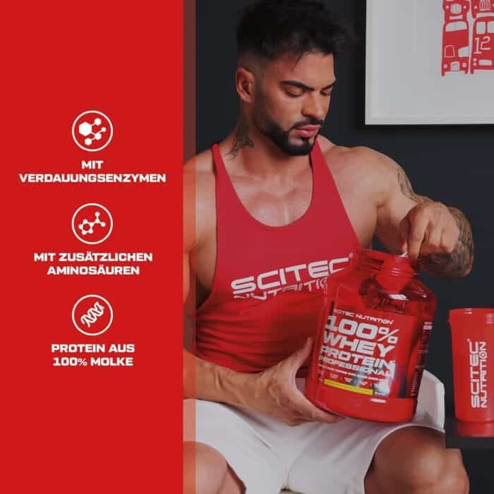Scitec Nutrition 100% Whey Protein Professional, Vanilja, 2,35 kg – Za moč in regeneracijo! - slika 4