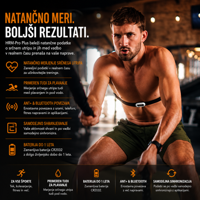 Garmin HRM-Pro Plus prsni pas za srčni utrip in tekaške analize - slika 2