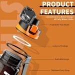 Mevoly 1-litrska steklenička za vodo, brez BPA, z motivacijskimi napisi - slika 3