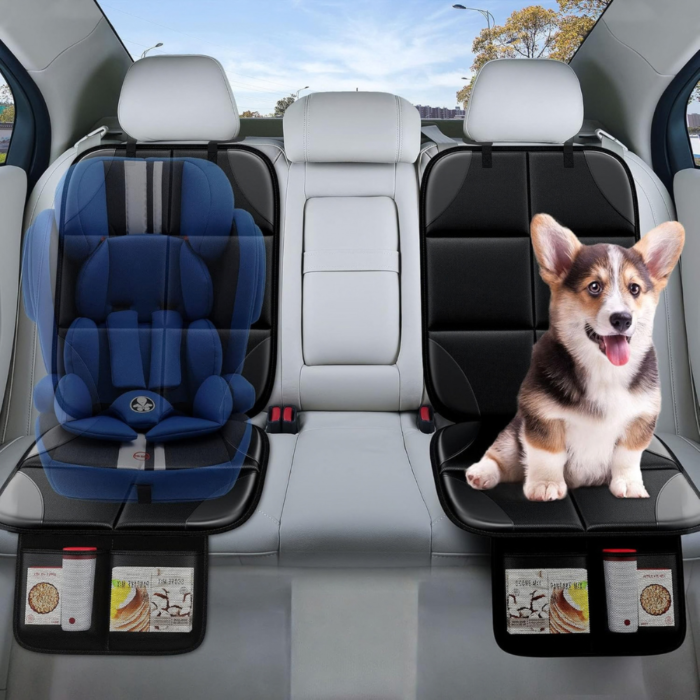 Paket 2 zaščitnih podlog za otroške avtosedeže – ISOFIX, nedrseče, univerzalne - slika 2
