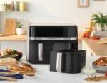 Zračni cvrtnik Russell Hobbs SatisFry Dual 9L v črni barvi