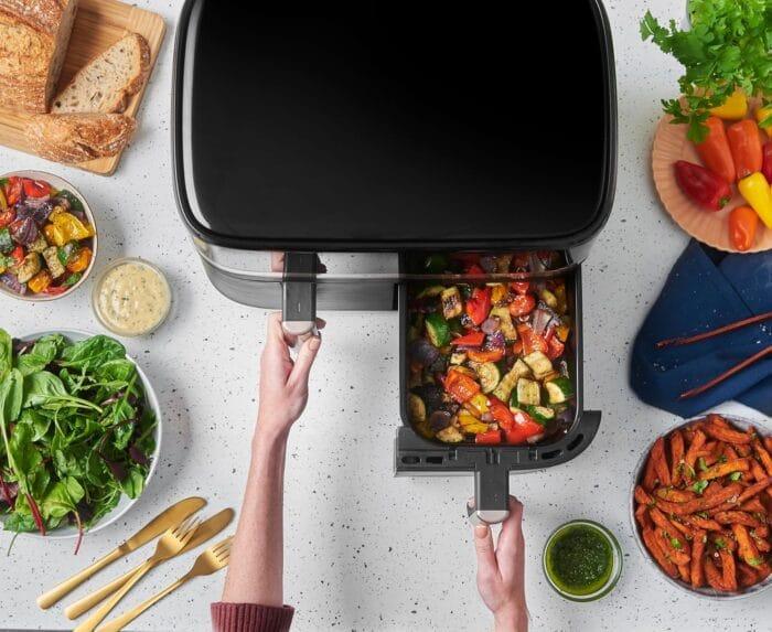 Russell Hobbs SatisFry Dual 9L – vroč zrak, dvojna košara, 9 programov - slika 3