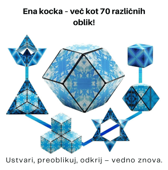 Magnetna preoblikovalna kocka Blue Planet – 70 oblik v eni igrački - slika 3