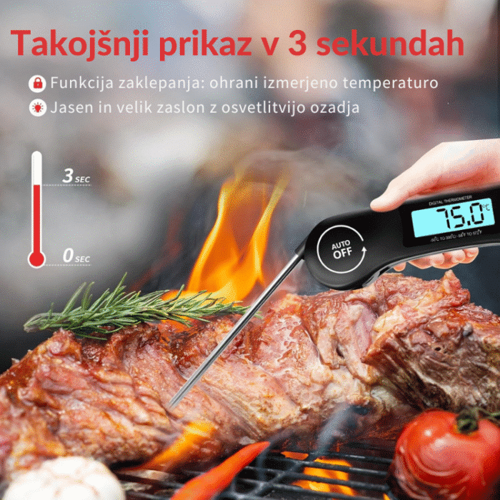 Digitalni kuhinjski termometer z zložljivo sondo - slika 2
