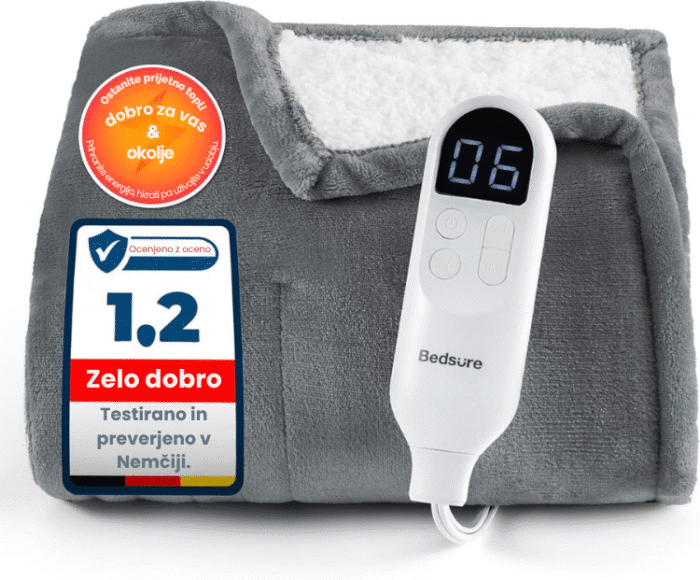 električna odeja 130×180 cm s 6 stopnjami gretja