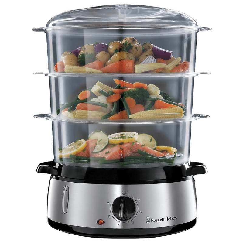 parni kuhalnik s tremi posodami Russell Hobbs