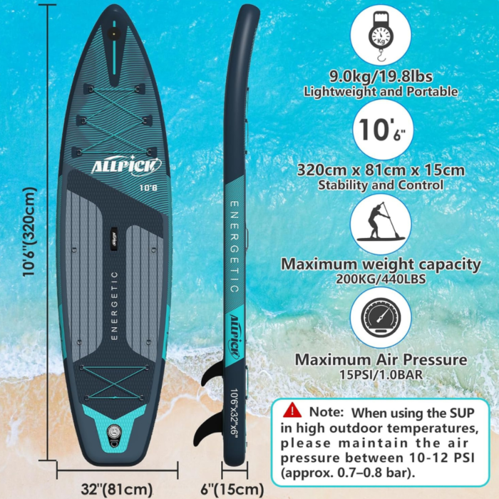 ALLPICK napihljiv SUP komplet 320 cm - slika 3