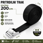 Pritrdilni trakovi za varen transport tovora – Set 4 kosov - slika 3