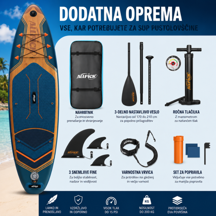Univerzalni SUP komplet 320 cm – do 200 kg (104) - slika 6