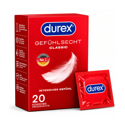 20 kos - Durex Real Feel Classic kondomov