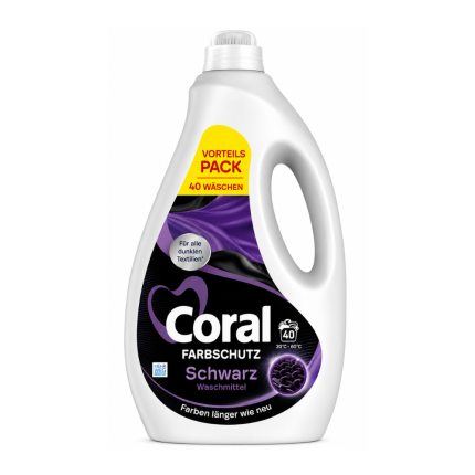 40 pranj - Coral tekoči detergent za črna oblačila