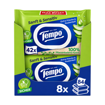 Tempo vlažni toaletni robčki Aloe Vera – 672 kosov