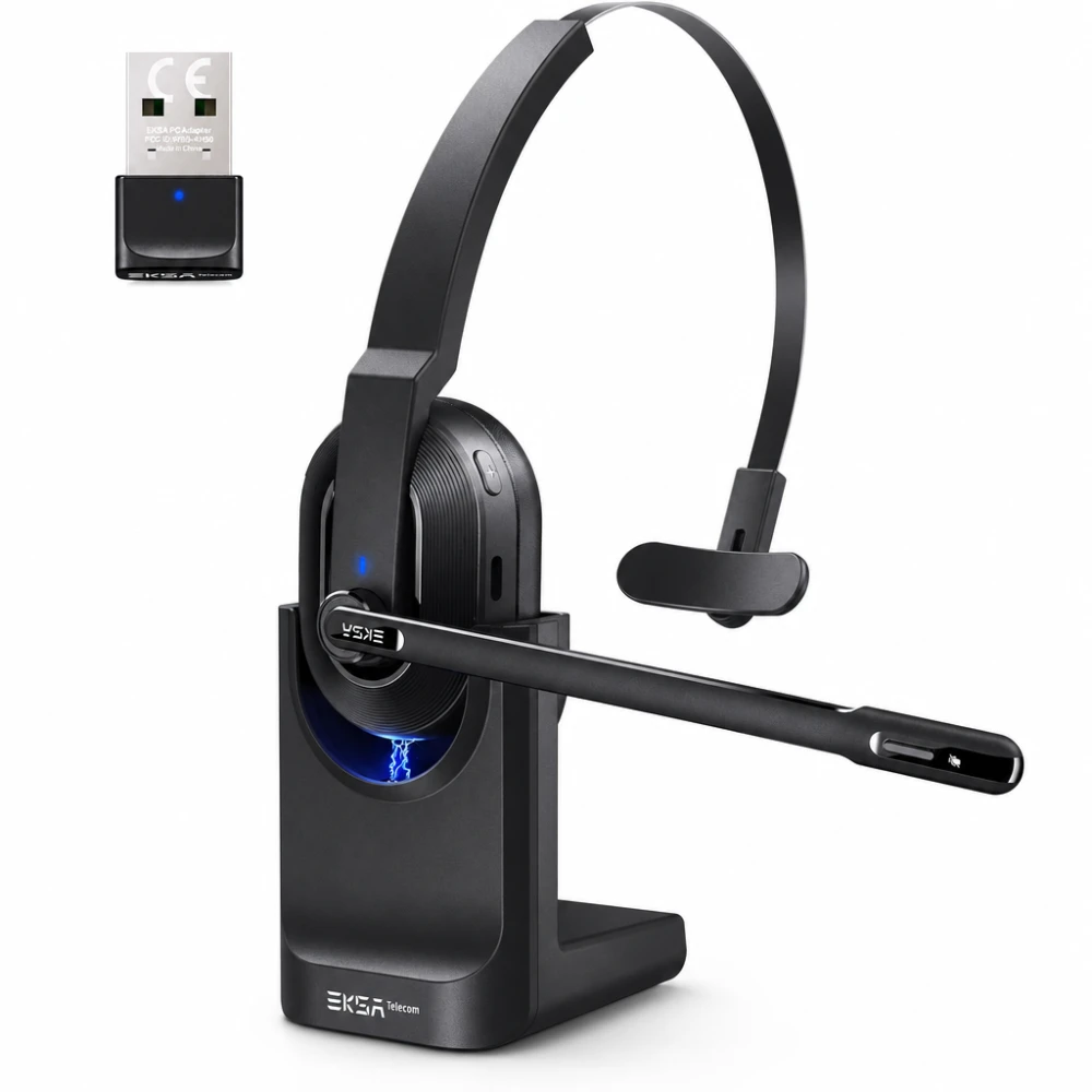 EKSA H5 Bluetooth slušalke za PC z mikrofonom in USB donglom