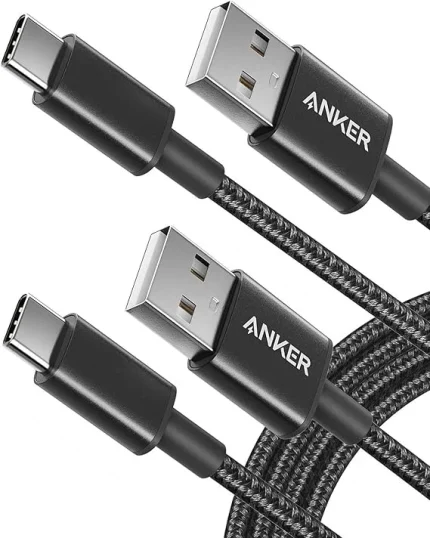 Anker USB-A na USB-C kabla, 1,8 m, 2 kosa, črna