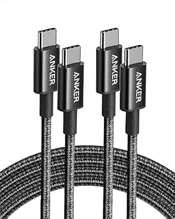Anker USB-C na USB-C kabla 100 W, 1,8 m, 2 kosa, črna