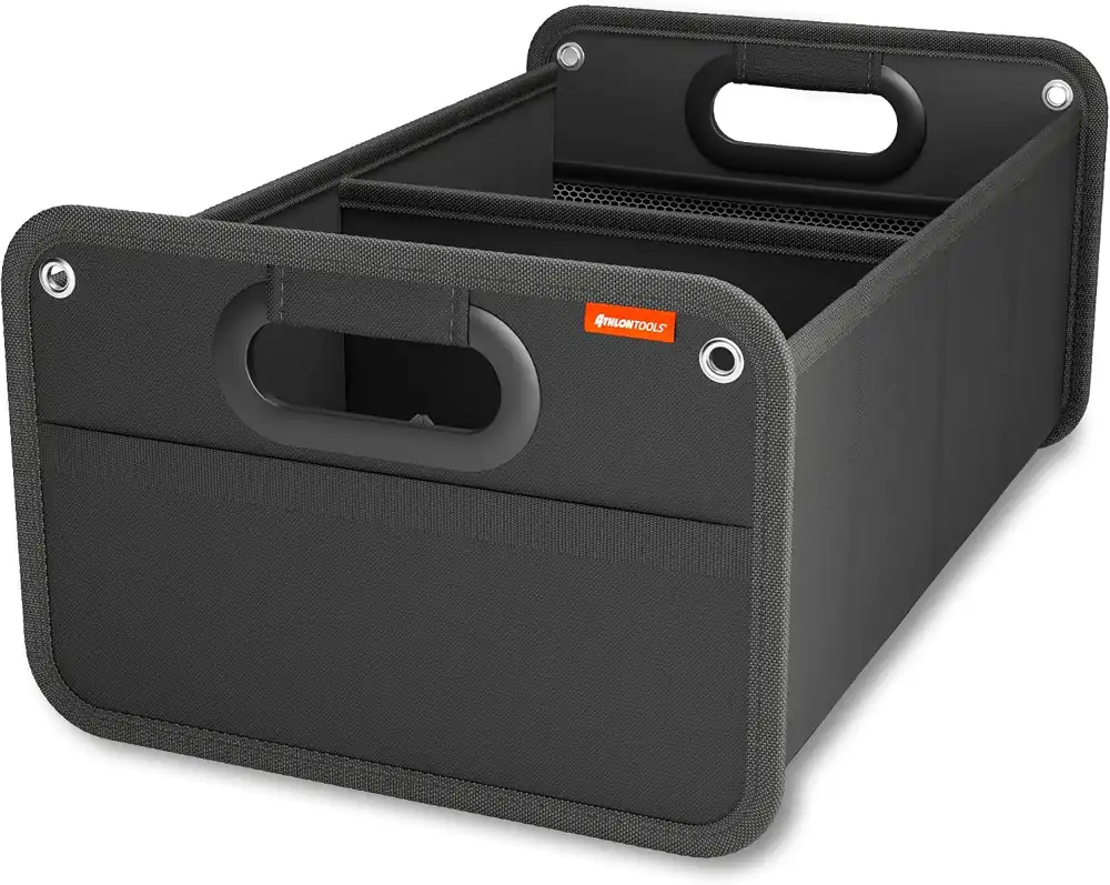 Črn zložljiv organizator ATHLON TOOLS z ročaji in notranjo pregrado