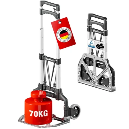 ATHLON TOOLS zložljiv aluminijast transportni voziček, 70 kg