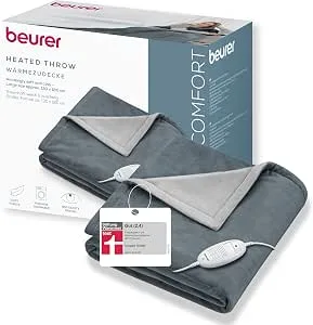 Beurer HD 75 grelna odeja, 180 × 130 cm, temno siva