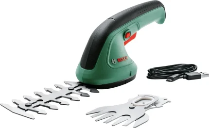 Akumulatorske škarje Bosch EasyShear z rezilom za grmičevje, dodatnim rezilom za travo in kablom
