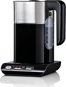 Bosch TWK8613P kuhalnik vode z izbiro temperature, 1,5 l, črn