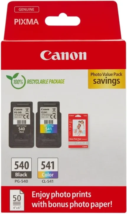 Canon PG-540 in CL-541 originalni komplet s fotopapirjem