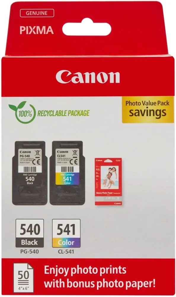 Canon PG-540 in CL-541 originalni komplet s fotopapirjem